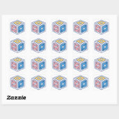 bordspellen vierkante sticker (Vel)
