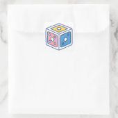 bordspellen vierkante sticker (Tas)