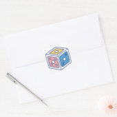 bordspellen vierkante sticker (Envelop)