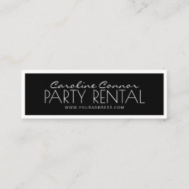 Borduurballon voor feestballon (zwart en wit) mini visitekaartje