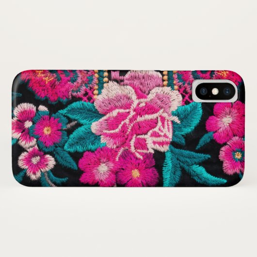Borduurbloemen Case-Mate iPhone Case (Achterkant (horizontaal))