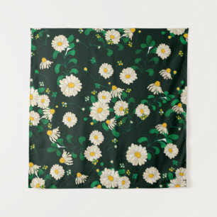 Borduurbloemen en bladeren naadloos. Im Wandkleed