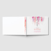 Borduurboek van koraal oranje roze bloemkool gastenboek (Volledig)