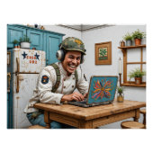 borduurchaosscene perfect poster (Voorkant)