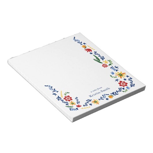 Borduurde flessen notitieblok (Schuin)