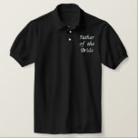 Borduurde vader van de Bride<br><div class="desc">Een perfect geschenk voor de vader van de Bride,  dit verzonnen klassieke polo-shirt. Pas borduurlettertype en -kleur aan.</div>