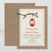 Borduurgeïnspireerd/olierijlantaarnkampeerbruiloft Kaart (Voorkant / Achterkant)