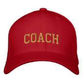 Borduurlak Baseball Hat / Pet - Red Gold (Voorkant)