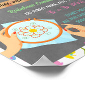 Borduurles schoolevenement sjabloon poster (Hoek)