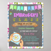 Borduurles schoolevenement sjabloon poster (Voorkant)