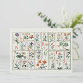  borduurlintmonsternemer | Wilde bloemen Bedankkaart (Staand voorkant)