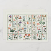  borduurlintmonsternemer | Wilde bloemen Bedankkaart (Voorkant / Achterkant)