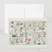  borduurlintmonsternemer | Wilde bloemen Briefkaart (Voorkant / Achterkant)