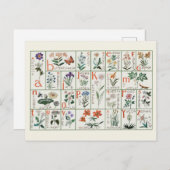  borduurlintmonsternemer | Wilde bloemen Briefkaart (Voorkant / Achterkant)