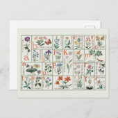  borduurlintmonsternemer | Wilde bloemen Briefkaart (Voorkant / Achterkant)