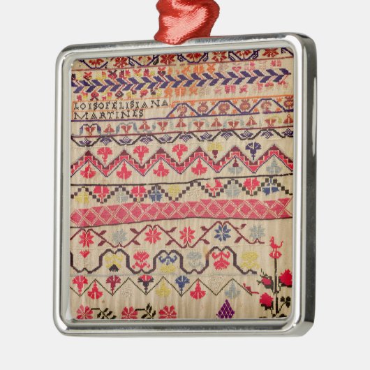 Borduurmonsternemer Metalen Ornament (Links)