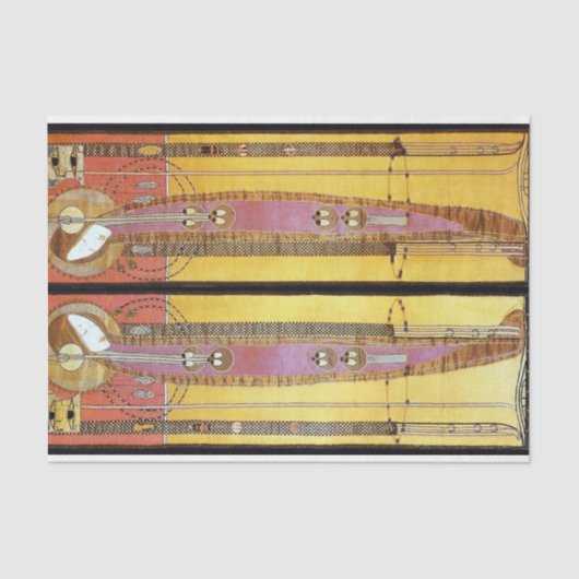 Borduurpanelen van Margare Macdonald Mackintosh Tissuepapier (Voorkant)