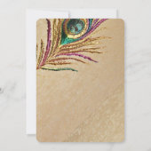  borduurpartij Peacock Birthday Kaart (Achterkant)