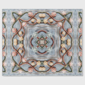 Borduurpatroon met katoendraad, parels cadeaupapier (Vlak)