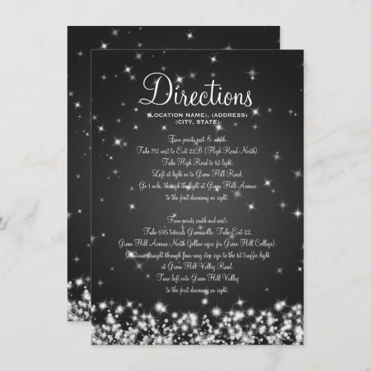 Borduurrichting Winter Sparkle Black Informatiekaartje (Voorkant / Achterkant)