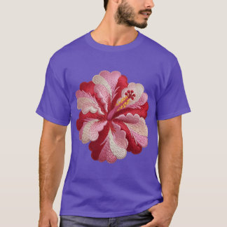 Borduursel hibiscus Oversized T-shirt