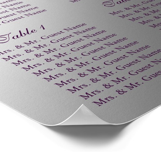 Borduurspreidingskaart Butterfly Paarse Sparkle Poster (Hoek)