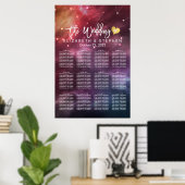 Borduurspreidingskaart Galaxy Nebula Constellation Poster (Thuiskantoor)