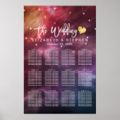 Borduurspreidingskaart Galaxy Nebula Constellation Poster (Voorkant)