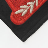 borduurstijl fleece deken (Hoek)