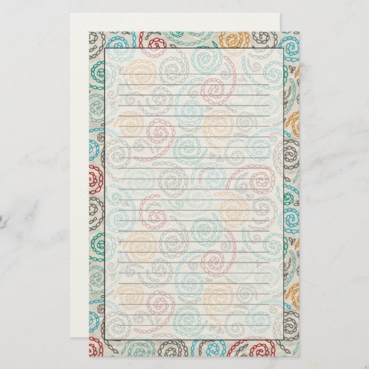 Borduurvormig fancy samengevoegd papier (Voorkant / Achterkant)