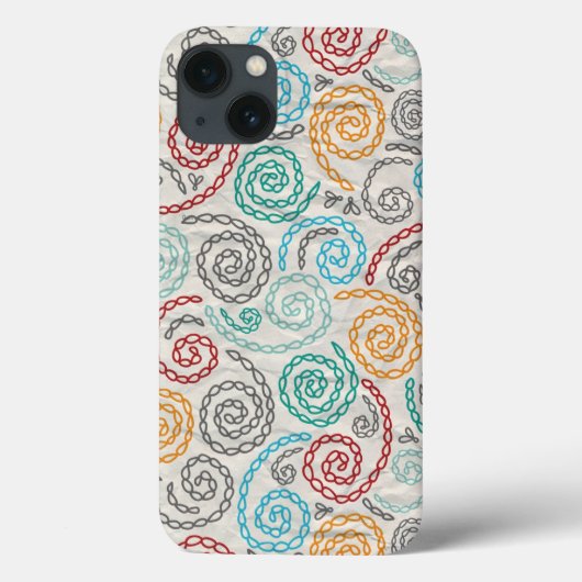 Borduurvormig fancy samengevoegd papier Case-Mate iPhone case (Achterkant)