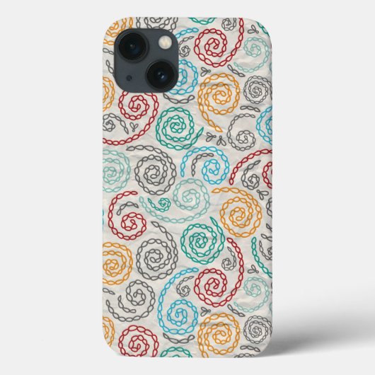 Borduurvormig fancy samengevoegd papier Case-Mate iPhone case (Achterkant)