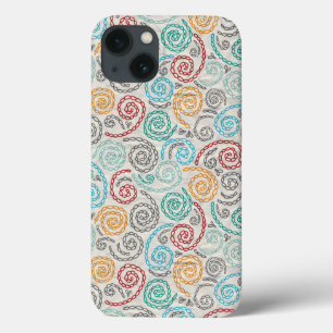 Borduurvormig fancy samengevoegd papier iPhone 13 hoesje