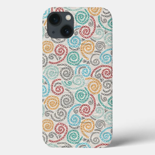 Borduurvormig fancy samengevoegd papier Case-Mate iPhone case (Achterkant)