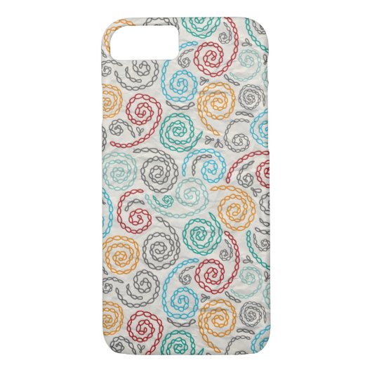 Borduurvormig fancy samengevoegd papier Case-Mate iPhone case (Achterkant)