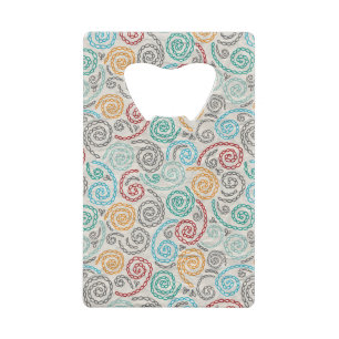 Borduurvormig fancy samengevoegd papier creditkaart flessenopener