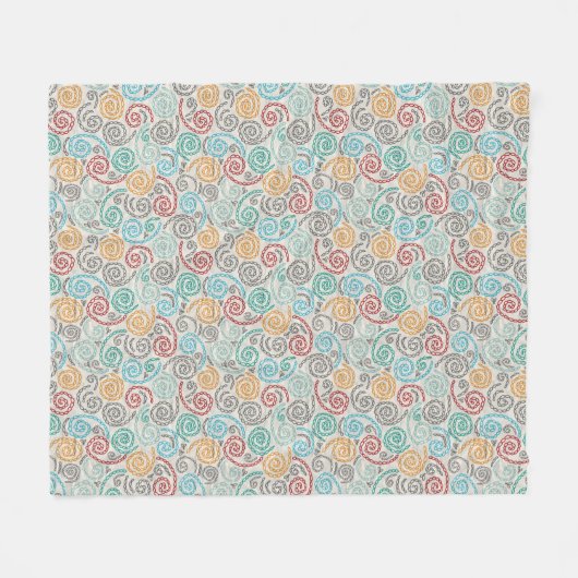 Borduurvormig fancy samengevoegd papier fleece deken (Voorkant (Horizontaal))