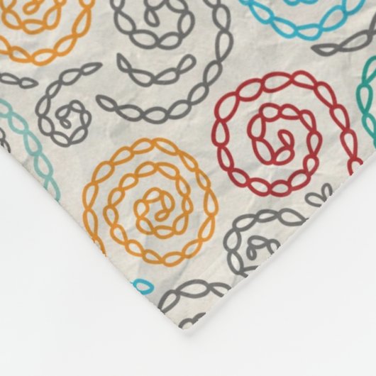 Borduurvormig fancy samengevoegd papier fleece deken (Hoek)