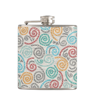 Borduurvormig fancy samengevoegd papier heupfles