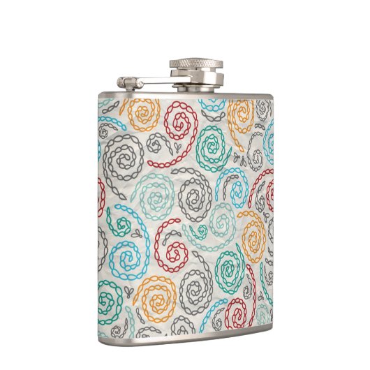 Borduurvormig fancy samengevoegd papier heupfles (Rechts)