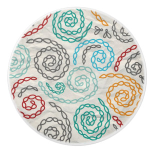 Borduurvormig fancy samengevoegd papier keramische knop