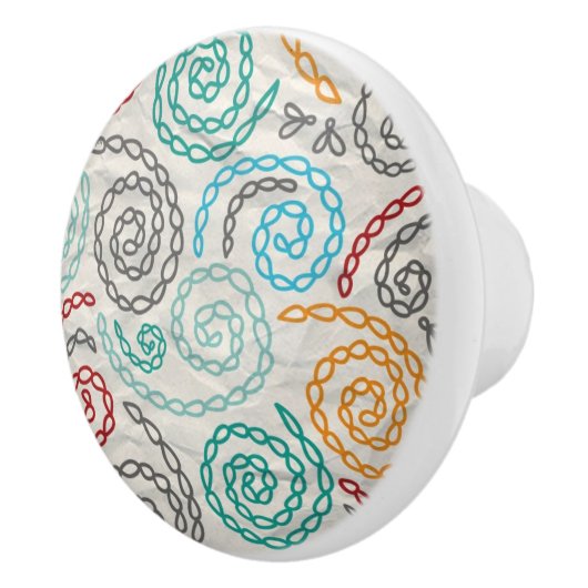 Borduurvormig fancy samengevoegd papier keramische knop (Rechts)