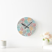 Borduurvormig fancy samengevoegd papier ronde klok (Huis)
