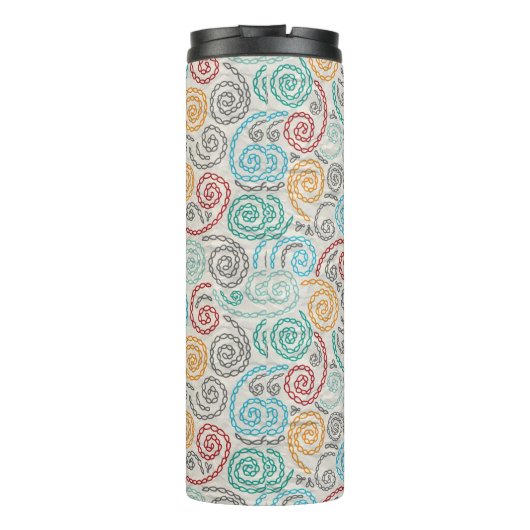 Borduurvormig fancy samengevoegd papier thermosbeker (Achterkant)