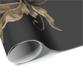 Borduurvormige  knoppen van het patroon van rozen cadeaupapier (Rol Hoek)