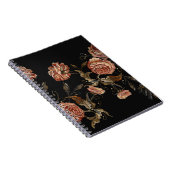 Borduurvormige  knoppen van het patroon van rozen notitieboek (Rechterzijde)