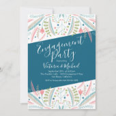 Borduurwerk Bloemen Engagement Party Uitnodigingen (Voorkant)