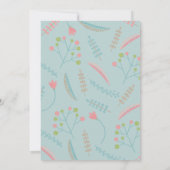 Borduurwerk Bloemen Huwelijksuitnodigingen Kaart (Achterkant)