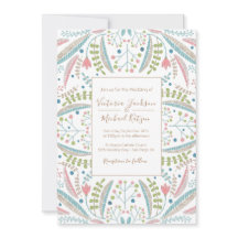 Borduurwerk Bloemen Huwelijksuitnodigingen