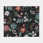 Borduurwerk bloemenhalslijn,  boeket. fleece deken (Voorkant (Horizontaal))